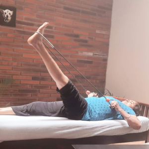 A person doing yoga